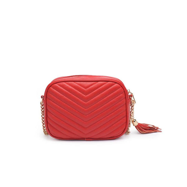 Elodie Chevron Camera Bag Crossbody: Natural