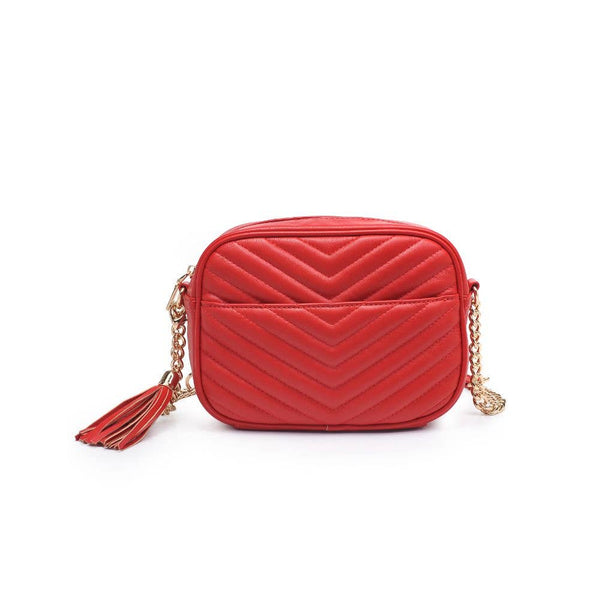Elodie Chevron Camera Bag Crossbody: Natural