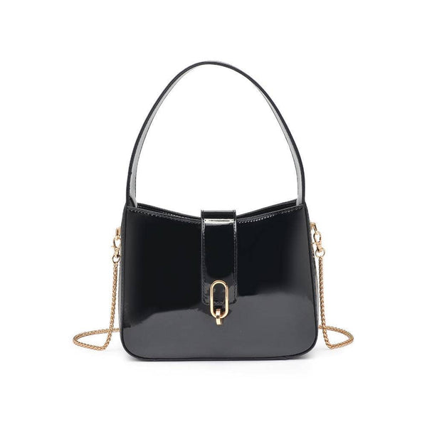 Paige Patent Crossbody: Burgundy