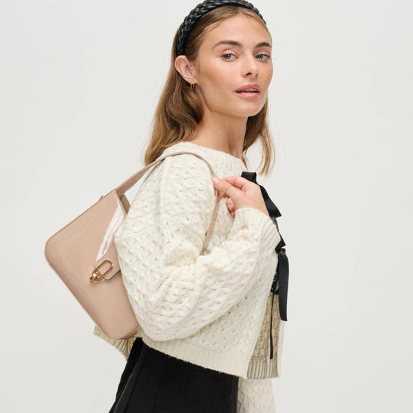 Paige Patent Crossbody: Burgundy