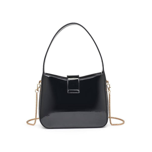 Paige Patent Crossbody: Burgundy