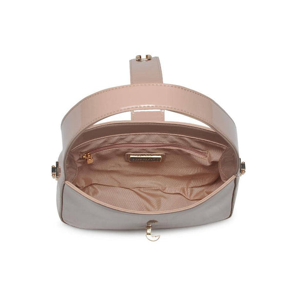 Paige Patent Crossbody: Burgundy