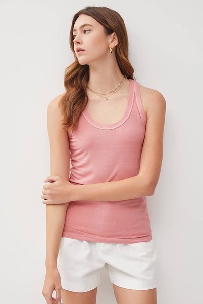 CLASSIC RIBBED SCOOP NECK TANK TOP