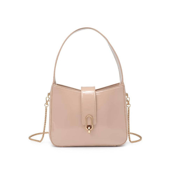 Paige Patent Crossbody: Burgundy