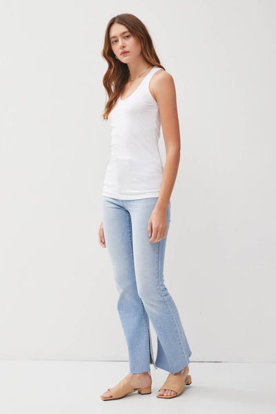 CLASSIC RIBBED SCOOP NECK TANK TOP