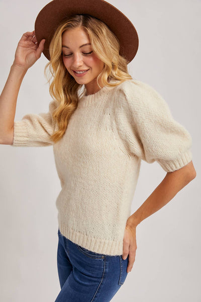 Puff Sleeve Knit Sweater