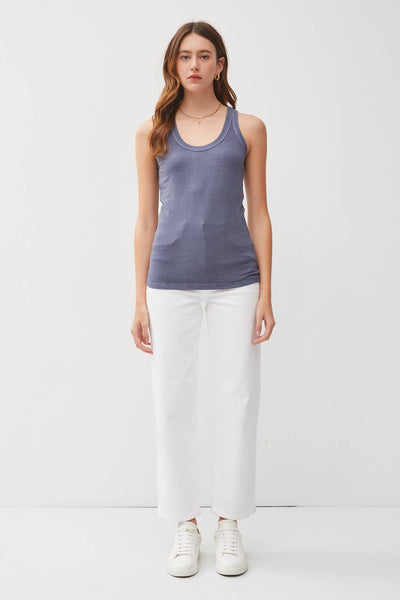 CLASSIC RIBBED SCOOP NECK TANK TOP
