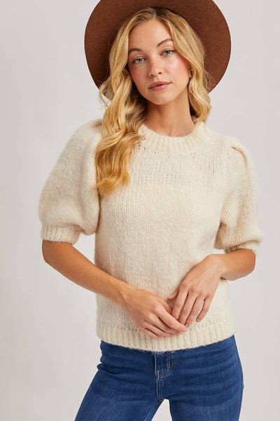 Puff Sleeve Knit Sweater