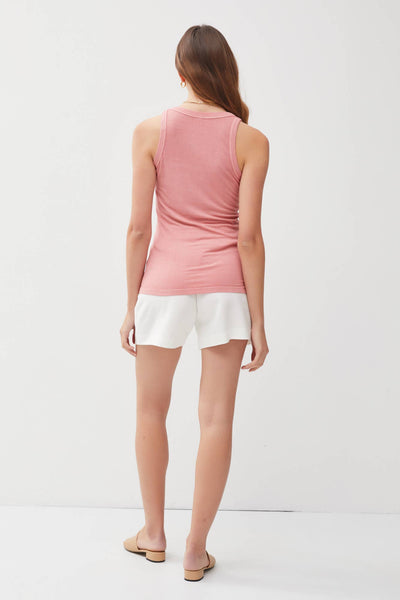 CLASSIC RIBBED SCOOP NECK TANK TOP