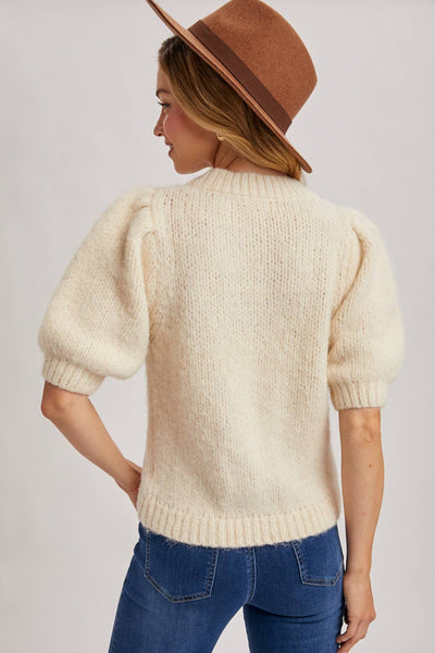 Puff Sleeve Knit Sweater
