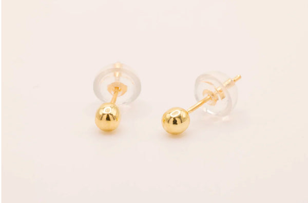 Gold Ball Stud Earrings