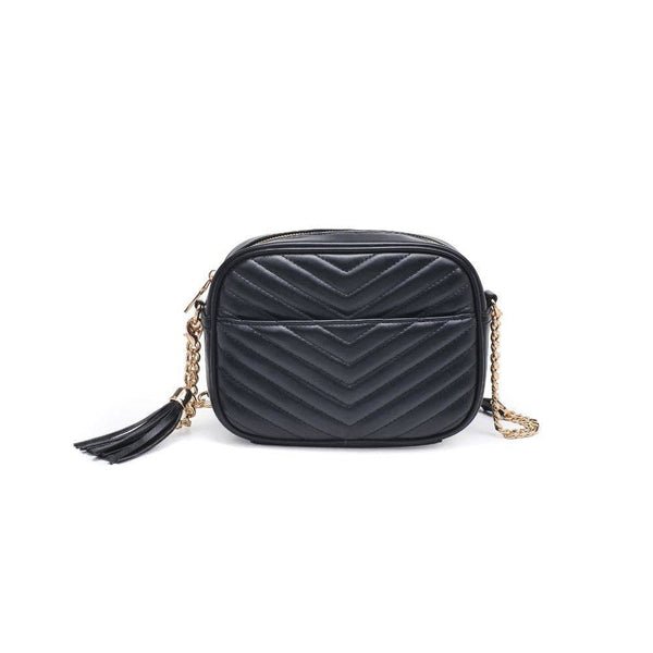 Elodie Chevron Camera Bag Crossbody: Natural