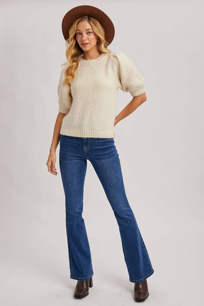 Puff Sleeve Knit Sweater
