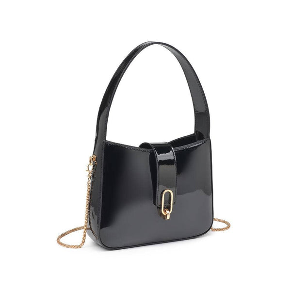 Paige Patent Crossbody: Burgundy
