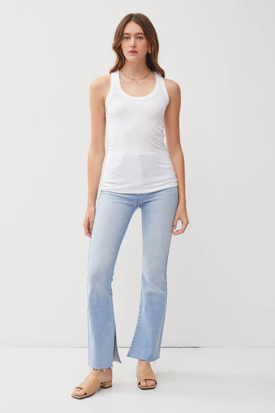 CLASSIC RIBBED SCOOP NECK TANK TOP