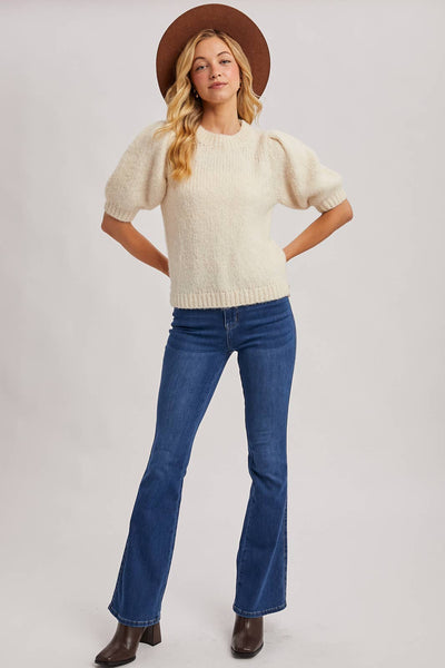 Puff Sleeve Knit Sweater