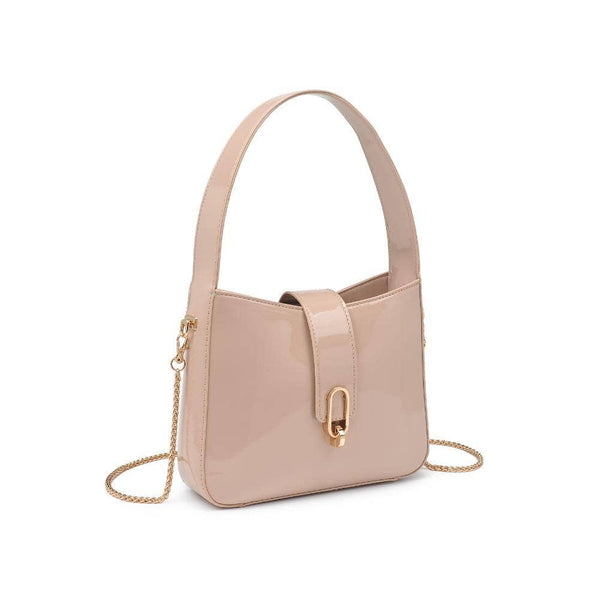 Paige Patent Crossbody: Burgundy