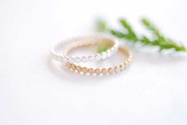 Beaded Gold Ring