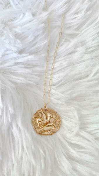 Pegasus Ancient Coin Necklace