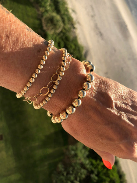 14kt Gold Fill Waterproof Bead Bracelet