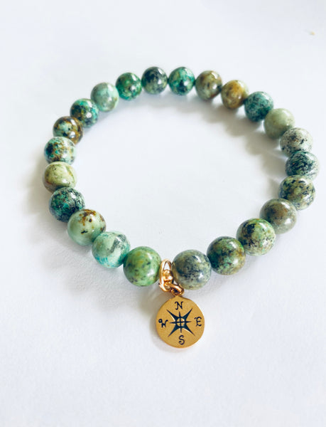 African Turquoise Healing Gem Bracelet