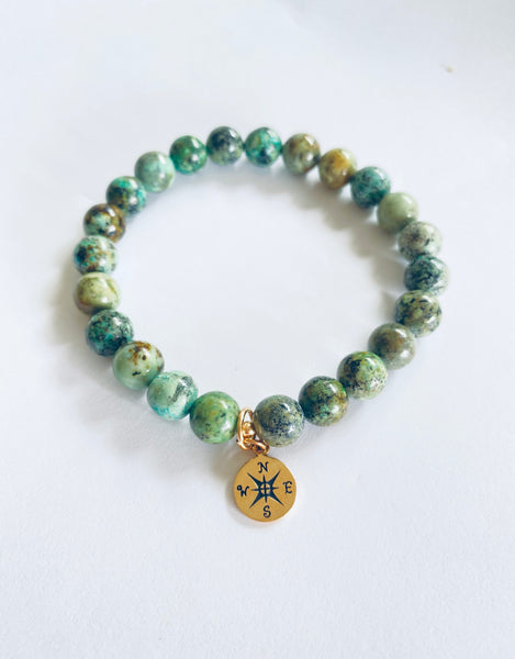 African Turquoise Healing Gem Bracelet