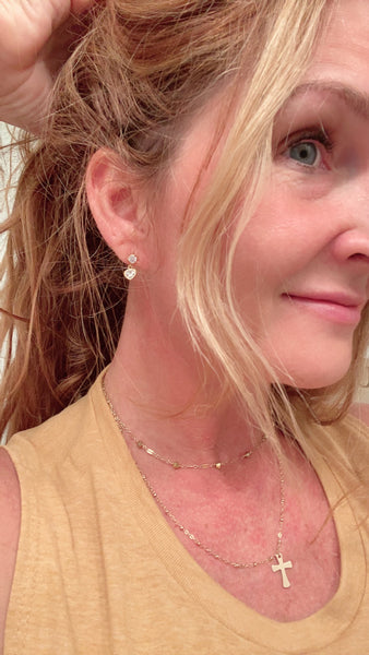 Tiny Drop CZ Earrings
