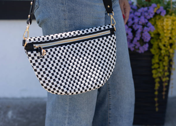 Woven Crossbody Bag: Sunset Clay