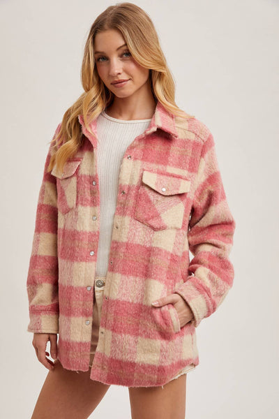 BRUSHED FLANNEL JACKET