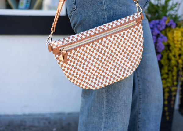 Woven Crossbody Bag: Sunset Clay