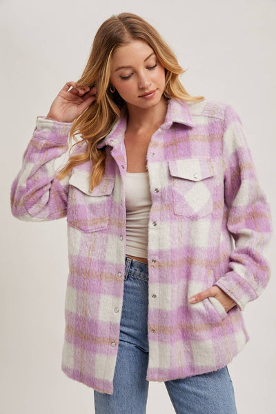 BRUSHED FLANNEL JACKET