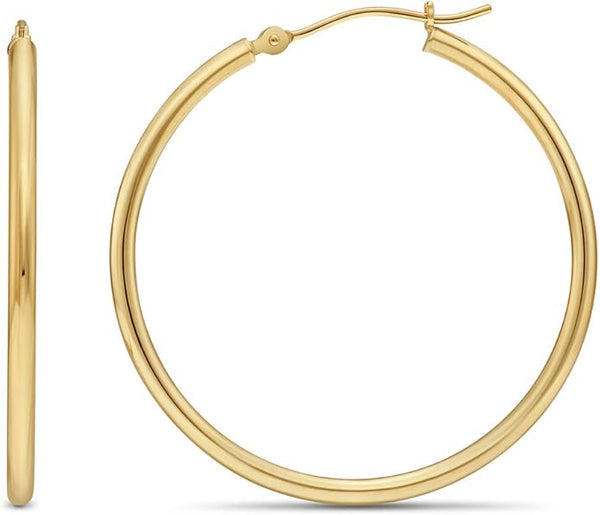 Gold Hoops Earrings