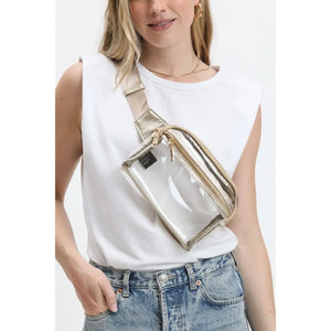 Air Clear Stadium Belt Bag Fanny Pack: Gold