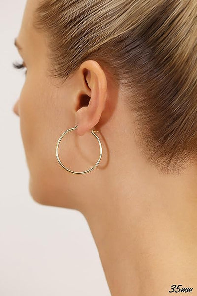 Gold Hoops Earrings