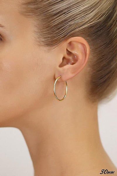 Gold Hoops Earrings