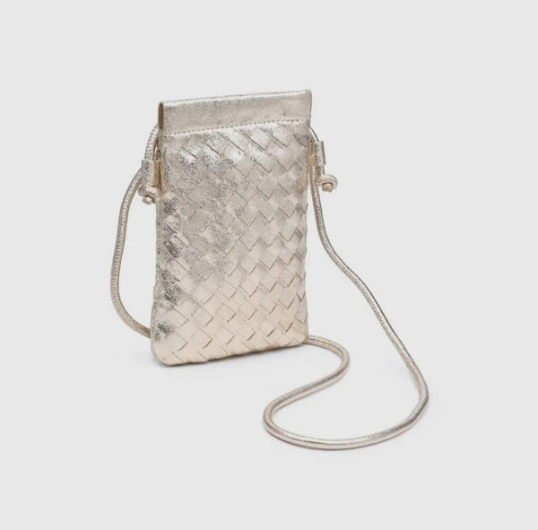 Jackie Woven Crossbody: Gold