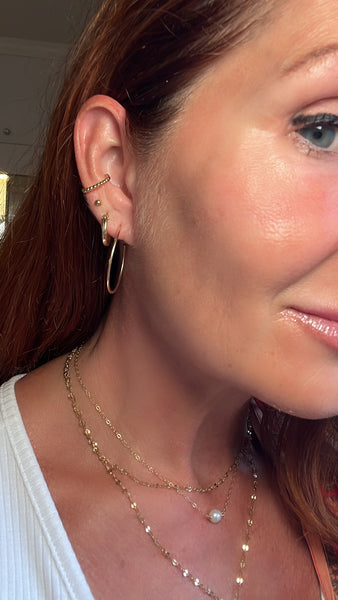 Gold Hoops Earrings