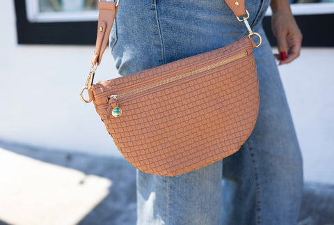 Margaux Woven Crossbody - Sunset Clay