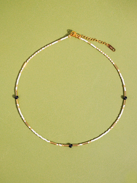 18K Handmade  Bohemian Beaded Stack Necklaces: Sapphira-Turquoise