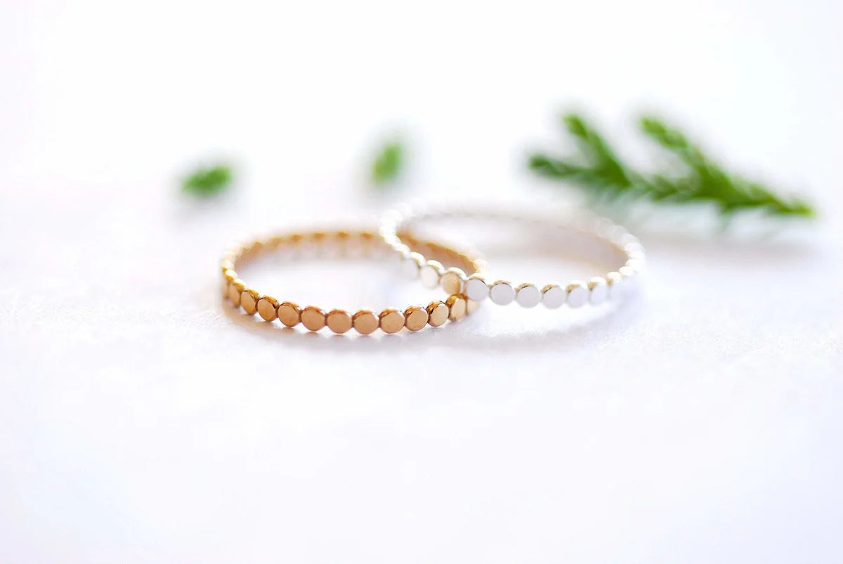 Beaded Gold Ring