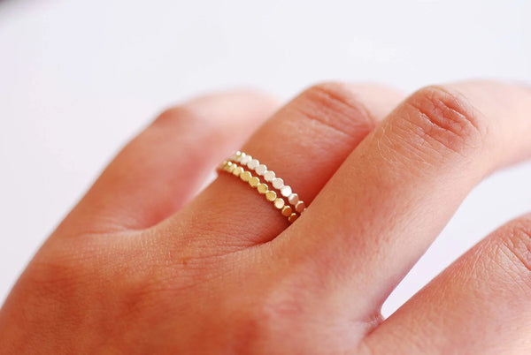 Beaded Gold Ring