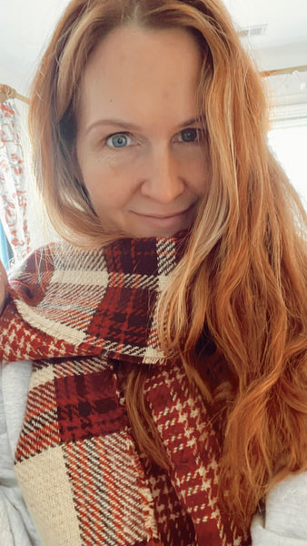 Red Plaid Double Side Softest Scarf