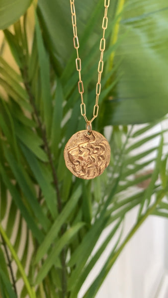 Pegasus or Leo Ancient Coin Necklace